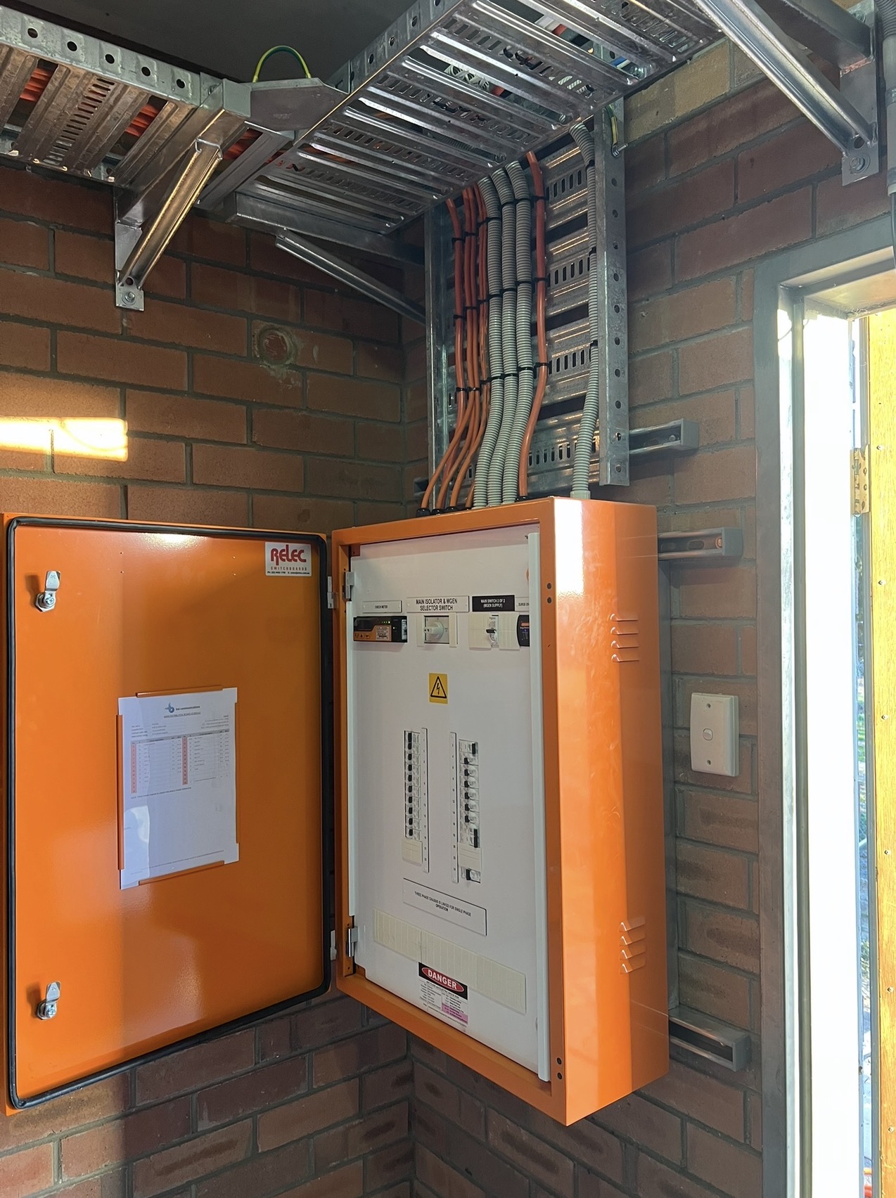 Industrial switchboard install