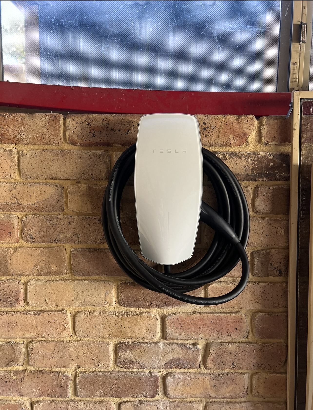 Tesla Wall Connector brick wall Perth